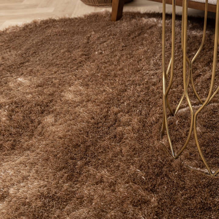 Tapis rond à poils longs - Glorious Taupe - 4