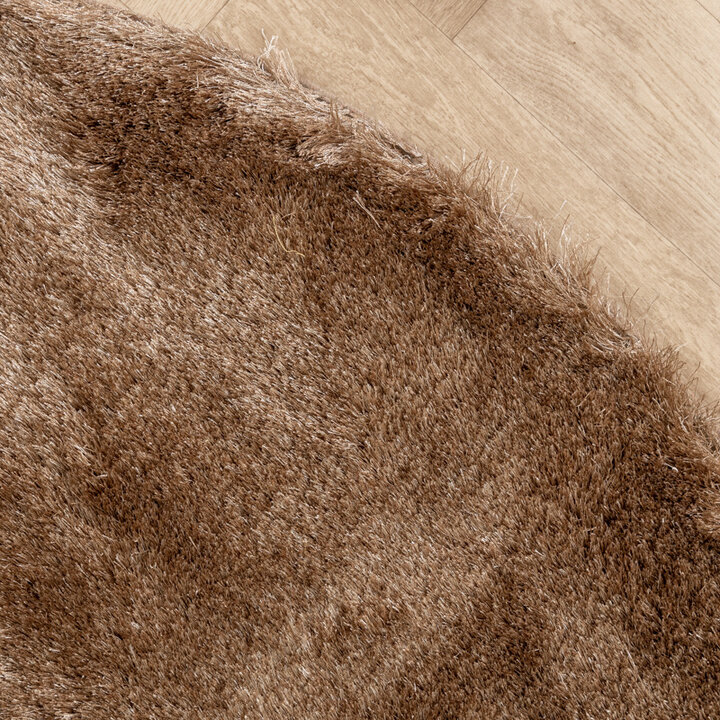 Tapis rond à poils longs - Glorious Taupe - 5