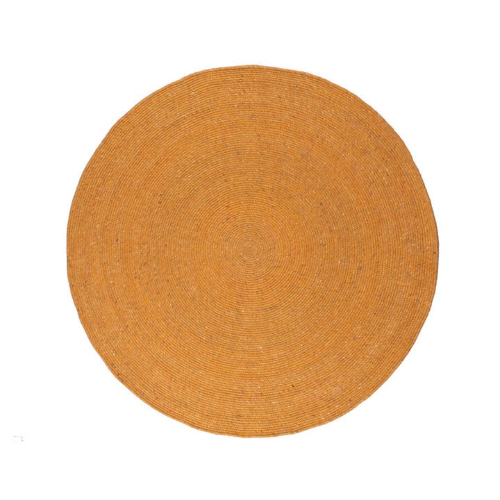Tapis en laine rond - Wise Jaune - 1