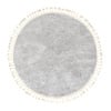 Tapis rond à poils longs - Lofty Fringe Gris Clair - thumbnail 1