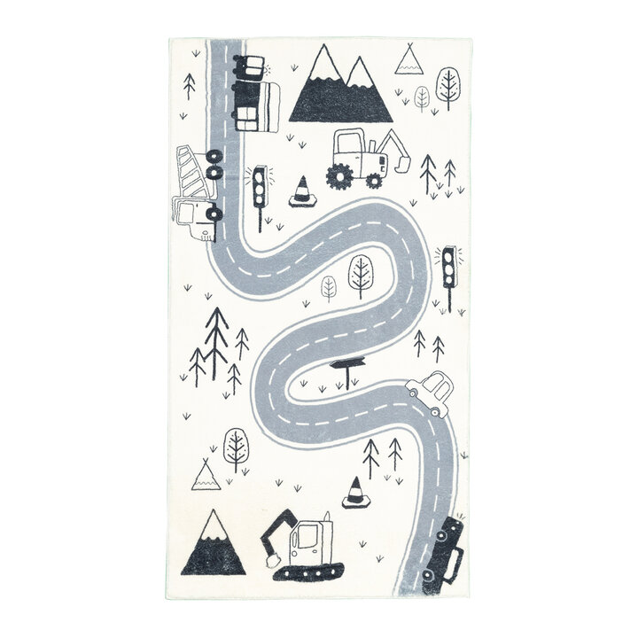 Tapis de Couloir vintage - Dex Road Noir - 1