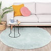 Tapis rond à poils longs - Lofty Bleu Clair - thumbnail