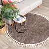 Tapis rond à poils longs - Lofty Fringe Taupe - thumbnail 3