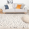Tapis à poils longs - Grand Dots Crème/Noir - thumbnail