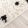 Tapis à poils longs - Grand Dots Crème/Noir - thumbnail 5