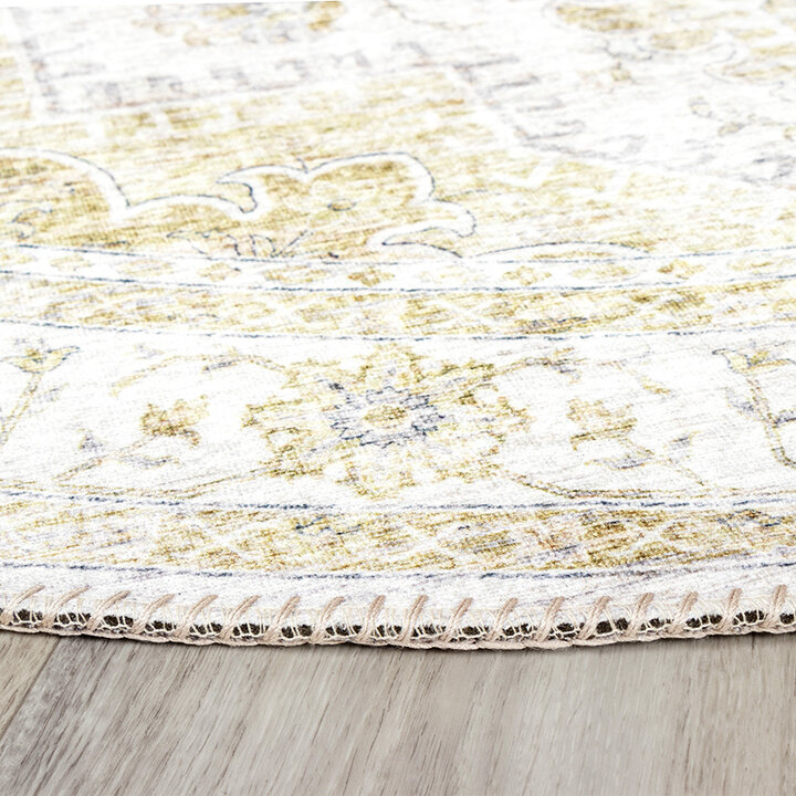 Tapis vintage rond - Lago Vert - 4