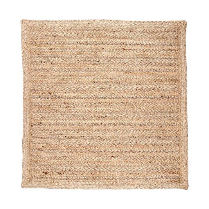 Tapis en jute - Fair Carré Naturel - 1