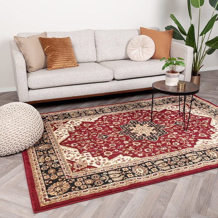 Plaid lavable - Rezah Medaillon Rouge
