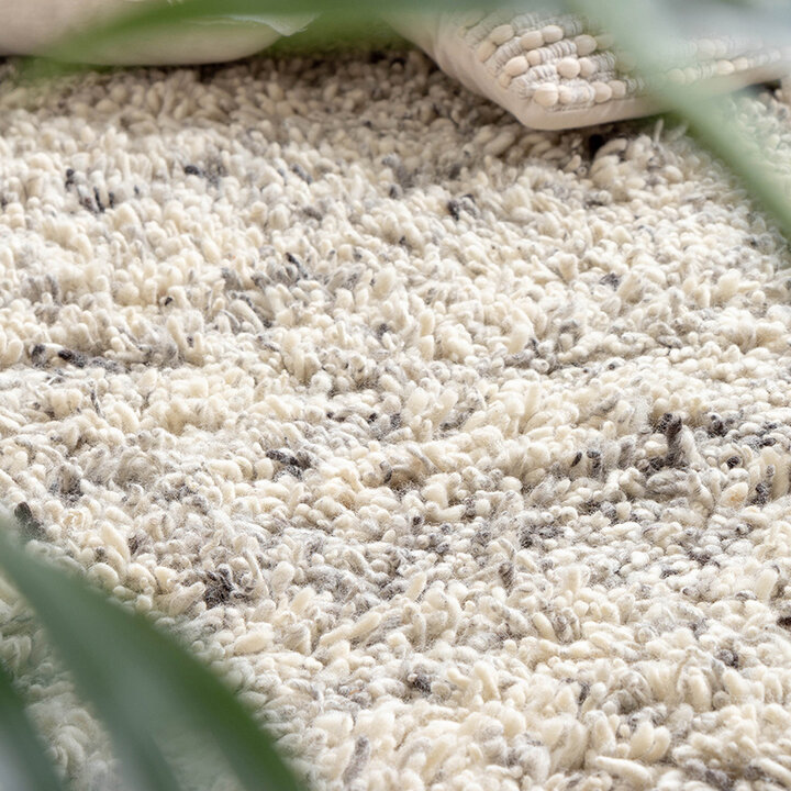 Tapis en laine à poils longs - Royal Crème/Gris Mélangé - 5