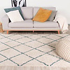 Tapis à poils longs - Grand Lines Crème/Bleu - thumbnail