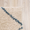 Tapis à poils longs - Grand Lines Crème/Bleu - thumbnail 4