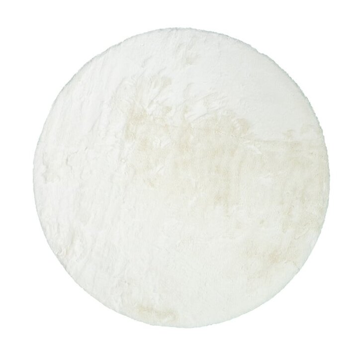 Tapis rond à poils longs - Comfy Supreme Blanc - 1