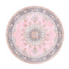 Tapis vintage rond - Lily Medaillon Rose - thumbnail 1
