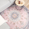 Tapis vintage rond - Lily Medaillon Rose - thumbnail 3