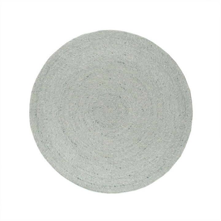 Tapis en laine rond - Wise Vert - 1