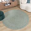 Tapis en laine rond - Wise Vert - thumbnail 3