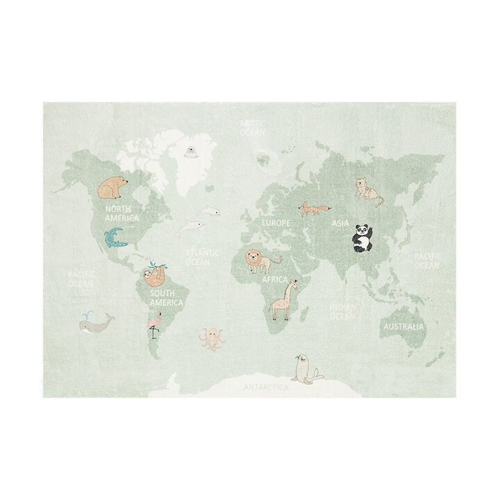 Tapis pour enfants - Globe Menthe - 1
