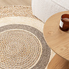 Tapis rond en jute - Mirai Border Blanc/Mélange - thumbnail 2