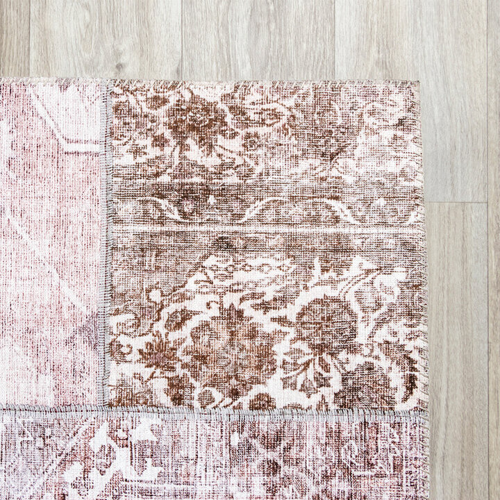 Tapis patchwork - Lago Rouge/Rose - 4