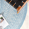 Tapis d'extérieur rond - Summer Azteca Bleu Clair - thumbnail 4