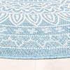 Tapis d'extérieur rond - Summer Azteca Bleu Clair - thumbnail 8
