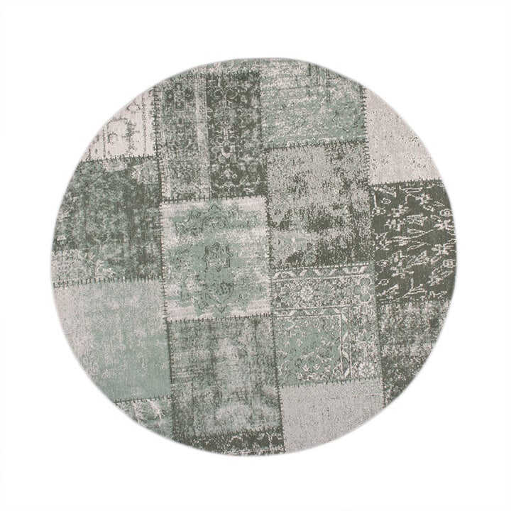 Tapis patchwork rond - Dreams Vert - 1