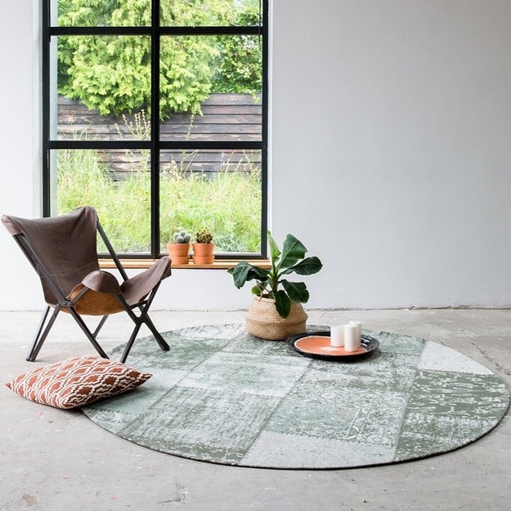 Tapis patchwork rond - Dreams Vert - 3
