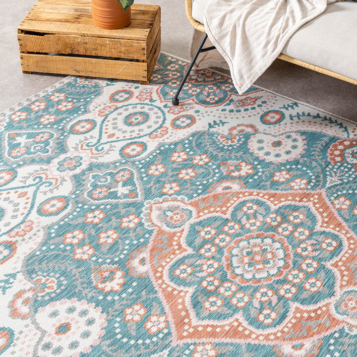 Tapis de balcon - Vedra Medaillon Bleu - 2