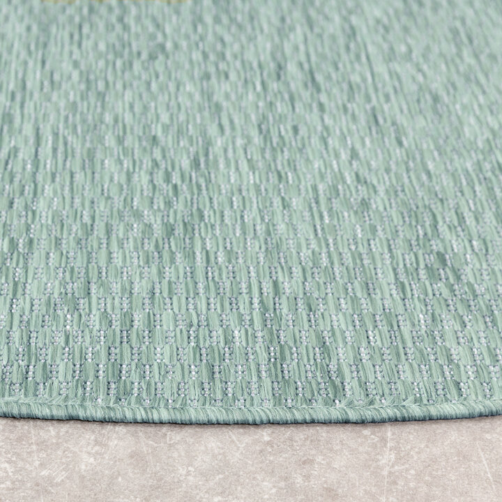 Tapis d'extérieur rond - Costa Turquoise - 5