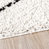 Tapis carré à poils longs - Grand Lines Crème/Noir - thumbnail 6