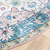 Tapis vintage rond - Lily Oriental Bleu/Rose - thumbnail 5