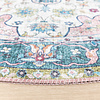 Tapis vintage rond - Lily Oriental Bleu/Rose - thumbnail 6