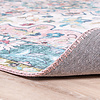 Tapis vintage rond - Lily Oriental Bleu/Rose - thumbnail 7