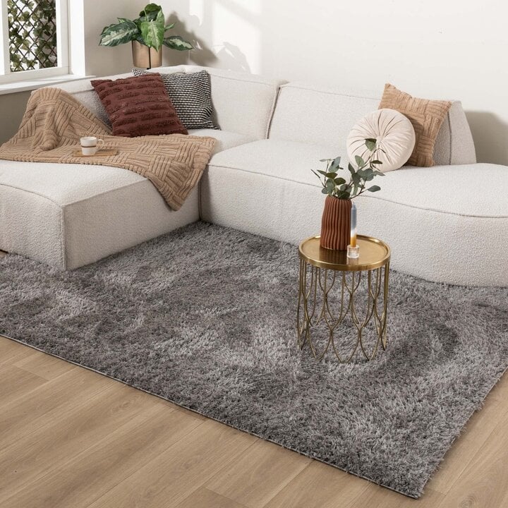 Tapis shaggy rond - Blaze Gris