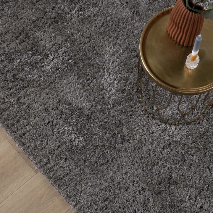 Tapis shaggy rond - Blaze Gris - 3
