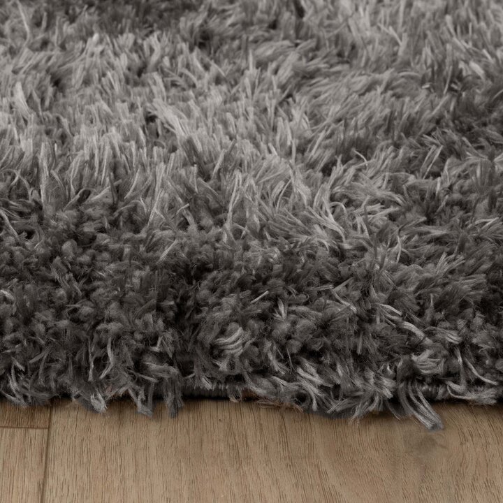 Tapis shaggy rond - Blaze Gris - 6