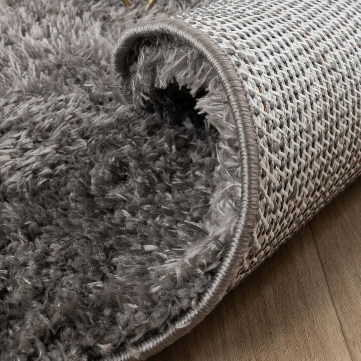Tapis shaggy rond - Blaze Gris - 7