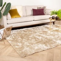 Tapis à poils longs - Glorious Champagne/Crème