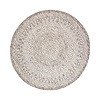 Tapis d'extérieur rond - Summer Azteca Gris Clair - thumbnail 1