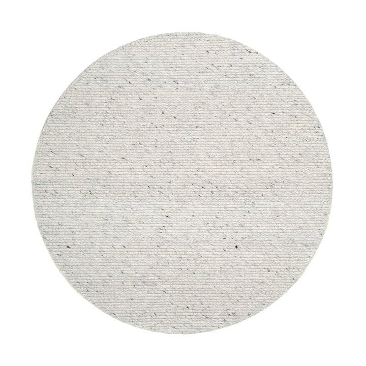 Tapis en laine rond - Feline Gris/Mélangé - 1