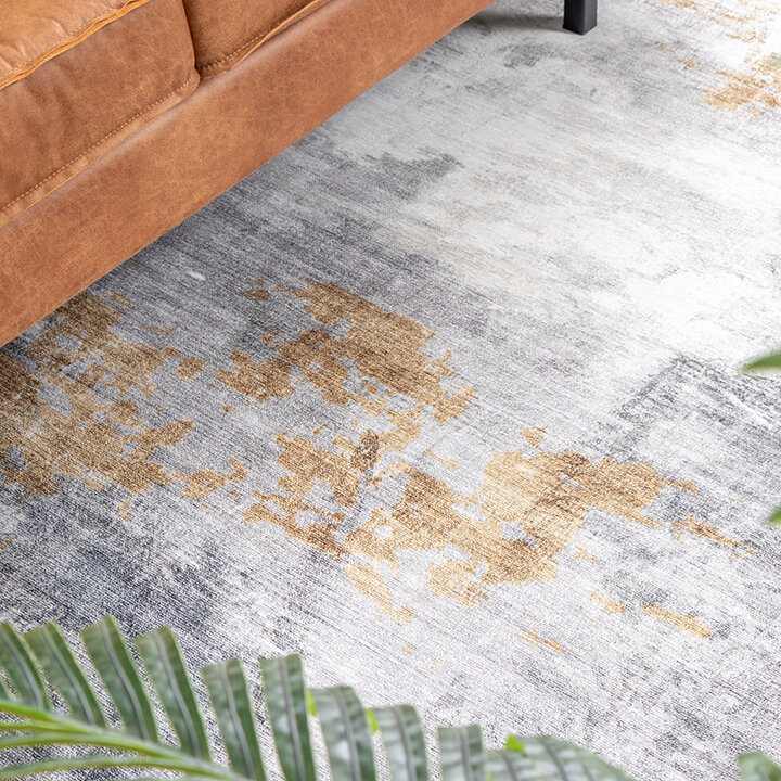 Tapis moderne - Strong Gris/Jaune - 3