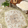 Tapis ovale à poils longs - Santo Mandala Vert - thumbnail 3