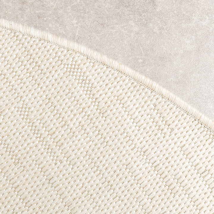 Tapis d'extérieur rond - Malta Melange Crème - 5