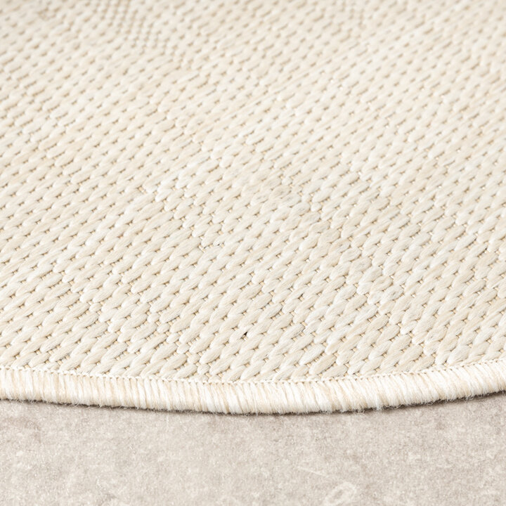 Tapis d'extérieur rond - Malta Melange Crème - 6