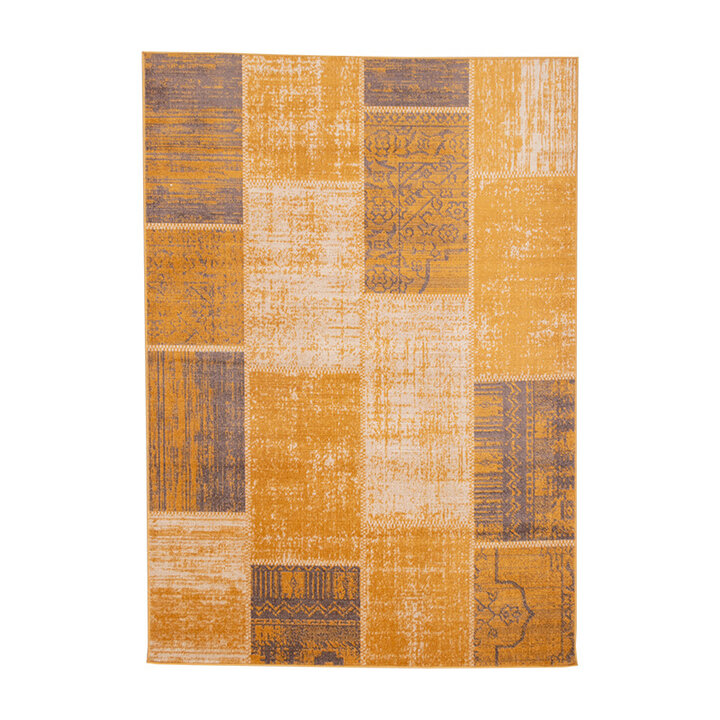 Tapis patchwork - Spring Jaune Ocre/Taupe - 1