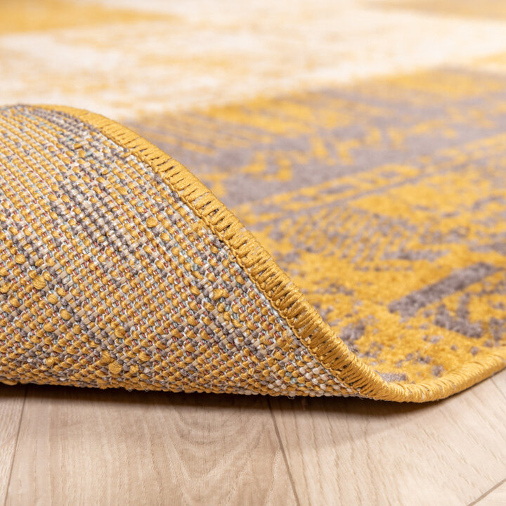 Tapis patchwork - Spring Jaune Ocre/Taupe - 5