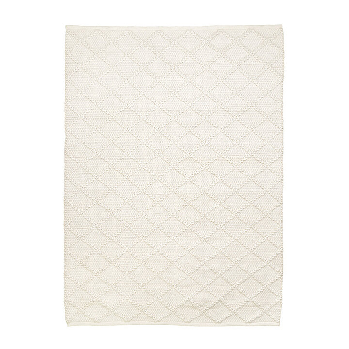 Tapis tissé en laine - Knit Crème - 1