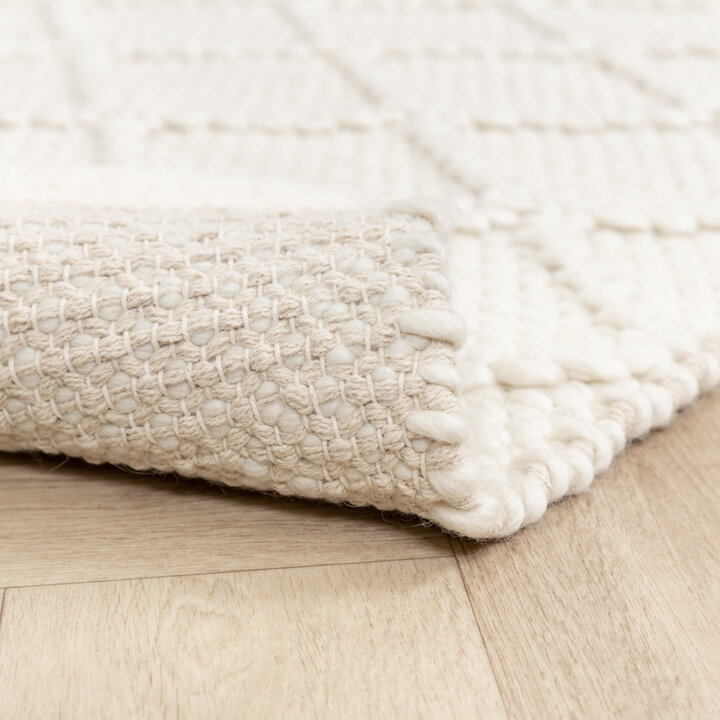 Tapis tissé en laine - Knit Crème - 9