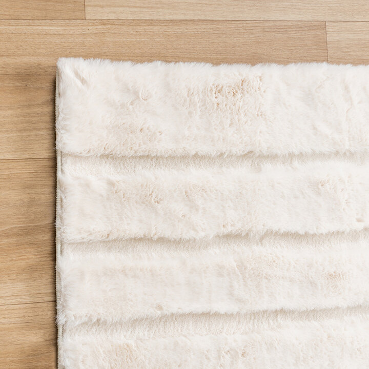 Tapis doux à poils longs - Carvy Curves Crème - 5