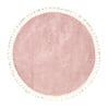 Tapis rond à poils longs - Lofty Fringe Rose - thumbnail 1